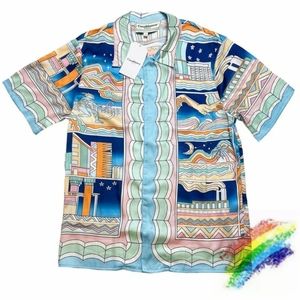 Casablanca short-sleeve printed silk shirt